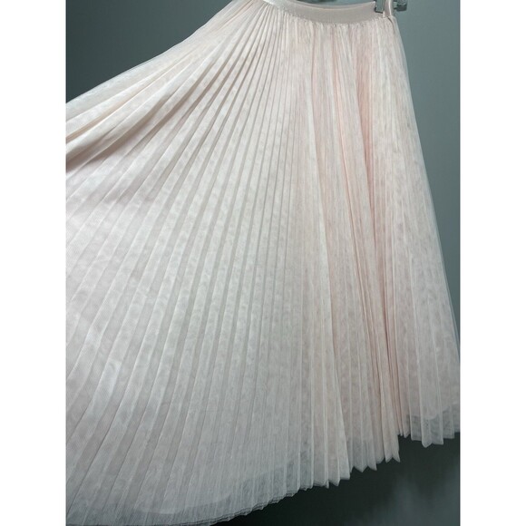 Anthropologie Hutch Maxi Skirt Women Pink Retro Preppy Pleated Tulle Size XS New - Picture 7 of 13
